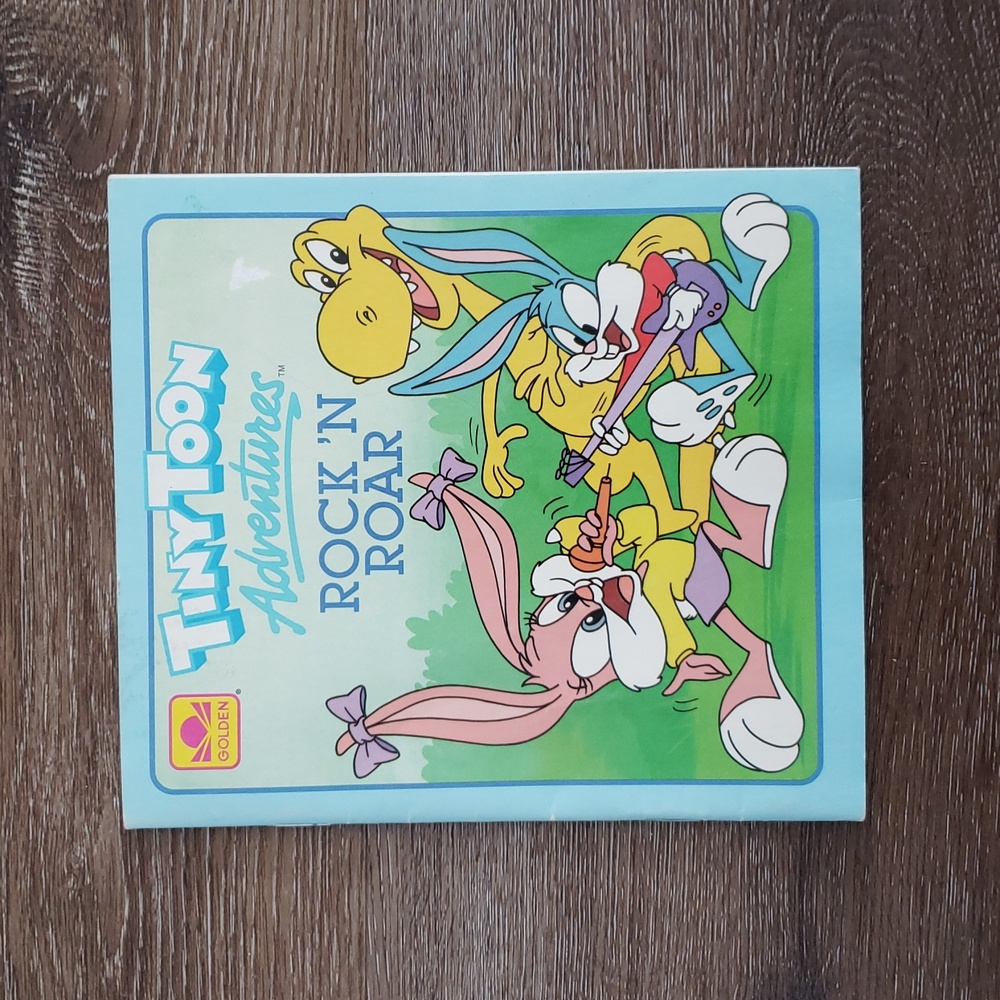 Tiny Toon Adventures Rock 'N Roar Softcover Golden Book 1990 Vintage Childrens